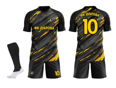 Футбольная форма на заказ ФК Діброва черная