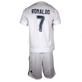 Детская футбольная форма Реал Мадрид Роналдо 2015/16 домашняя replica (Реал М. JR дом 15/16 replica)