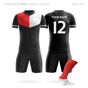 Футбольная форма Playfootball Elite black-red