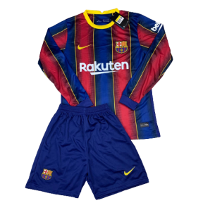 Детская футбольная форма Барселона с длинным рукавом 2020/2021 stadium домашняя