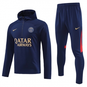 Спортивний костюм ПСЖ з капюшоном 2023/2024 темно-синій
