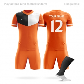 Футбольная форма Playfootball Elite orange-black