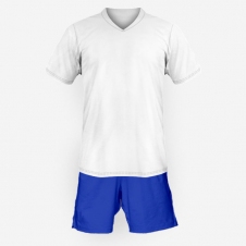 Футбольная форма Playfootball (white-blue-1)