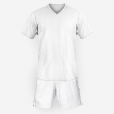 Детская футбольная форма Playfootball (white-white)