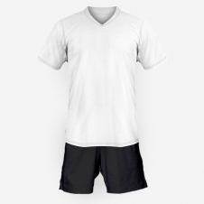 Детская футбольная форма Playfootball (white-black)