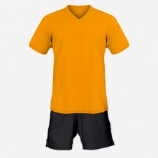 Детская футбольная форма Playfootball (orange-black)
