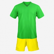 Детская футбольная форма Playfootball (green-yellow)