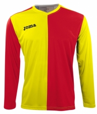 Футболка Joma Premier желто-красная (длинный рукав)