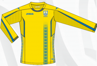 Футболка сборной Украины Joma игровая желтая с длинным рукавом (FFU102011.17)