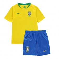 Детская футбольная форма сборной Бразилии Чемпионат Мира 2018 желтая