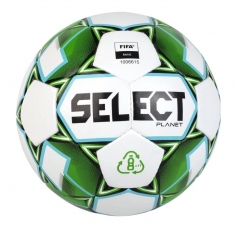 Футбольный мяч SELECT Planet FIFA бело-зеленый