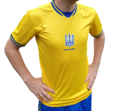 Футбольная форма сборной Украины Евро 2020 для болельщиков (футболка желтая)