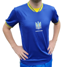 Футбольная форма сборной Украины Евро 2020 для болельщиков (футболка синяя)
