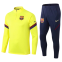 Детский тренировочный спортивный костюм Барселоны 2020/2021 салатовый